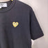 プレイコムデギャルソン PLAY COMME des GARCONS AD2022 ゴールドエンブレム ハート 刺繍 S/S クルーネック Tシャツ メンズ JPN:L