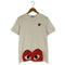 プレイコムデギャルソン PLAY COMME des GARCONS ビッグ ハート プリント ワンポイント 刺繍 クルーネック Tシャツ メンズ JPN:L