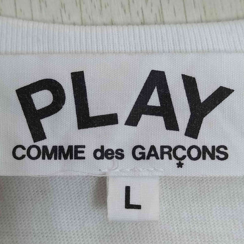 プレイコムデギャルソン PLAY COMME des GARCONS ビッグ ハート プリント ワンポイント 刺繍 クルーネック Tシャツ メンズ JPN:L
