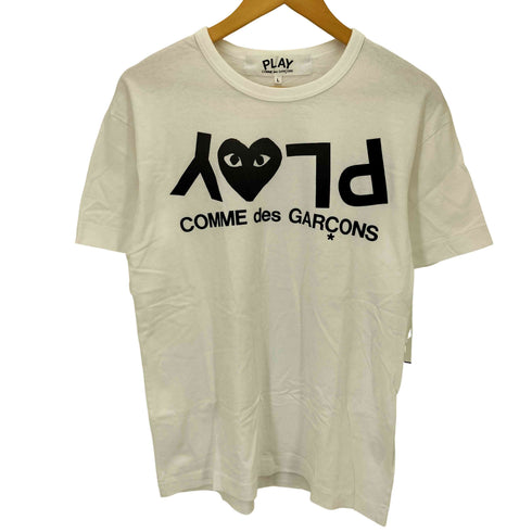 プレイコムデギャルソン PLAY COMME des GARCONS AD2019 フロント ハート ロゴ プリント S/S クルーネック Tシャツ メンズ JPN:L