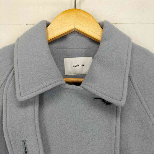 コヒナ COHINA 2wayカラーバックフレアウールコート レディース short