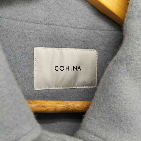 コヒナ COHINA 2wayカラーバックフレアウールコート レディース short
