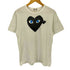 プレイコムデギャルソン PLAY COMME des GARCONS AD2017 ハート プリント ワンポイント 刺繍 S/S クルーネック Tシャツ メンズ JPN:L