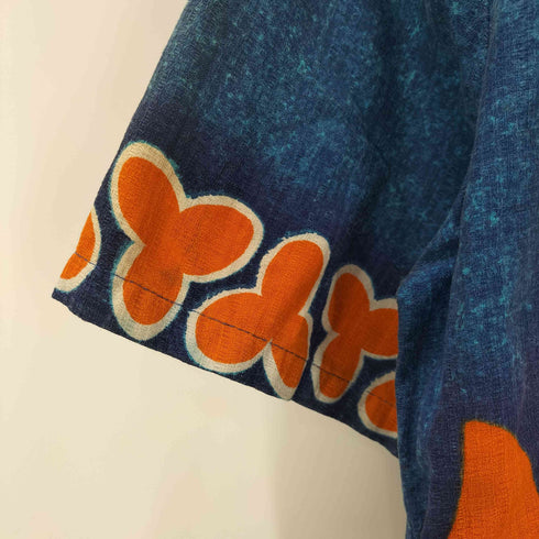 ペニーズタウンクラフト PENNEYS TOWNCRAFT 70s 開襟アロハシャツ 襟芯 花柄 メンズ