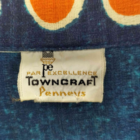ペニーズタウンクラフト PENNEYS TOWNCRAFT 70s 開襟アロハシャツ 襟芯 花柄 メンズ