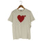 プレイコムデギャルソン PLAY COMME des GARCONS 両面 ハート プリント ワンポイント 刺繍 クルーネック Tシャツ メンズ JPN:L