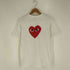 プレイコムデギャルソン PLAY COMME des GARCONS 両面 ハート プリント ワンポイント 刺繍 クルーネック Tシャツ メンズ JPN:L