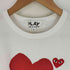 プレイコムデギャルソン PLAY COMME des GARCONS 両面 ハート プリント ワンポイント 刺繍 クルーネック Tシャツ メンズ JPN:L