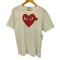 プレイコムデギャルソン PLAY COMME des GARCONS AD2022 ハート プリント ワンポイント 刺繍 S/S クルーネック Tシャツ メンズ JPN:L