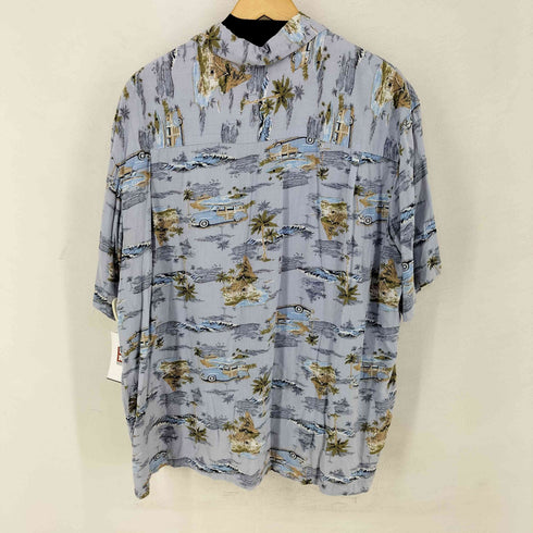 ジョージ GEORGE 総柄オープンカラーレーヨンシャツ メンズ import:XL