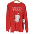 FREEL STATT JEDEンDER WICHTIGEN LEUTE BLEIBEN NICHT アップル プリント L/S クルーネック スウェット トレーナー メンズ JPN:2