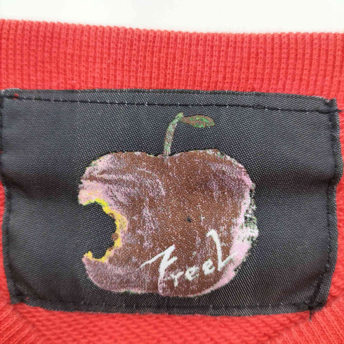 FREEL STATT JEDEンDER WICHTIGEN LEUTE BLEIBEN NICHT アップル プリント L/S クルーネック スウェット トレーナー メンズ JPN:2