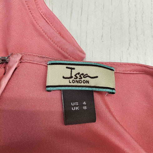 Issa LONDON シルク フロントギャザー Vネックワンピース レディース US:4