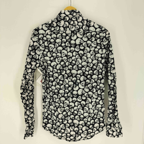 ザラマン ZARA MAN RELAXED FIT スカル 総柄 プリント B.D L/S シャツ メンズ US:38