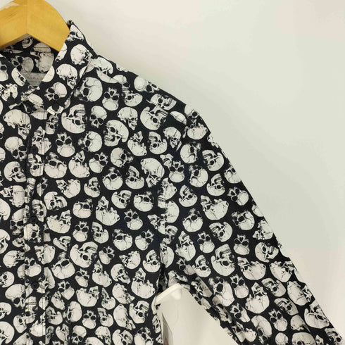 ザラマン ZARA MAN RELAXED FIT スカル 総柄 プリント B.D L/S シャツ メンズ US:38