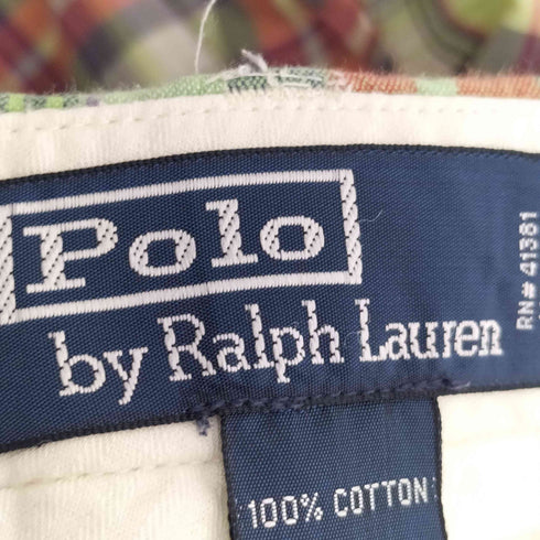 ポロバイラルフローレン Polo by RALPH LAUREN インドコットン マドラスチェックショーツ メンズ 38inch