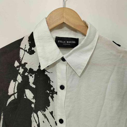 ステラマリアコレツィオーネ stella marina collezione アシンメトリー ロングシャツ シャツワンピース レディース
