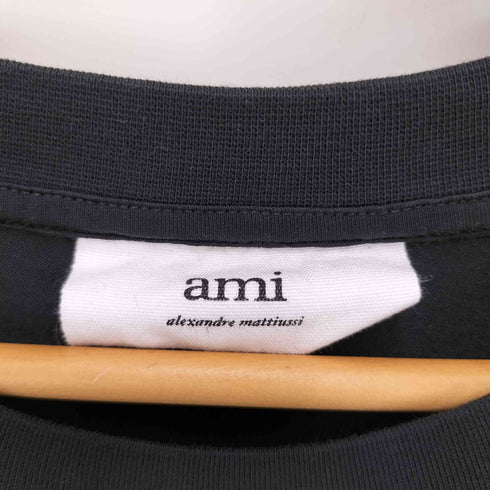 アミアレクサンドルマテュッシ AMI ALEXANDRE MATTIUSSI ICON LOGO S/S TEE ワンポイント ロゴ 刺繍 クルーネック Tシャツ メンズ import:L