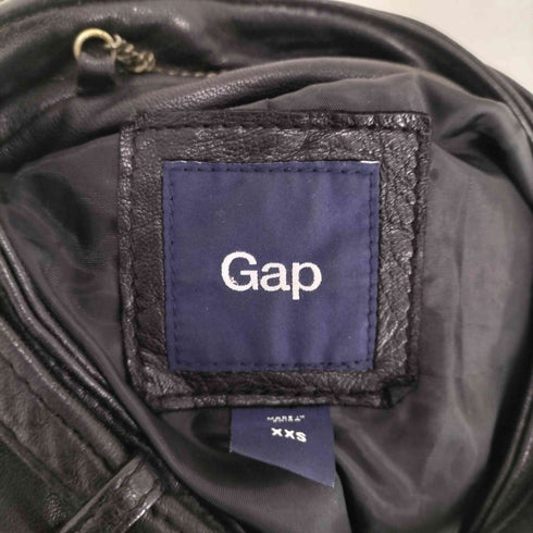 ギャップ Gap ツインジップ ラムレザーダブルライダースジャケット レディース xxs