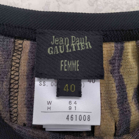 ジャンポールゴルチエフェム Jean Paul GAULTIER FEMME 90~00S ラップデザイン総柄シアースカート レディース 40