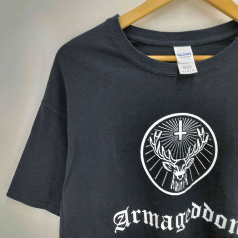 GILDANボディ ARMAGEDDON 企業ロゴ プリント S/S Tシャツ メンズ JPN:L