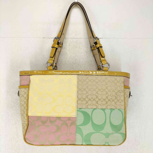 コーチ COACH シグネチャーロゴパッチワークトートバッグ レディース