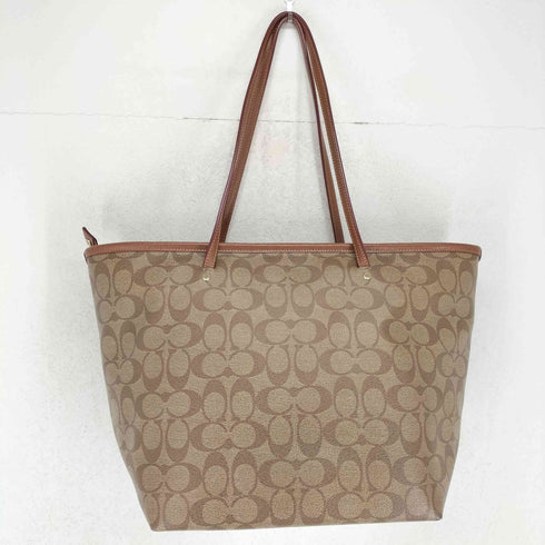 コーチ COACH シグネチャーロゴオールレザートートバッグ レディース