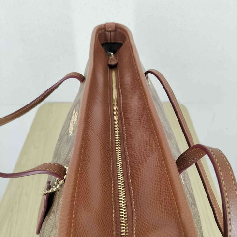 コーチ COACH シグネチャーロゴオールレザートートバッグ レディース