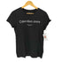 カルバンクラインジーンズ Calvin Klein Jeans ロゴプリント ストレッチ クルーネック Tシャツ レディース import:M