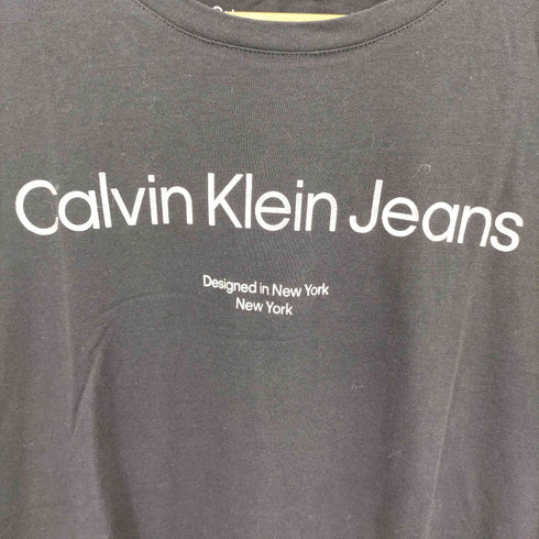 カルバンクラインジーンズ Calvin Klein Jeans ロゴプリント ストレッチ クルーネック Tシャツ レディース import:M