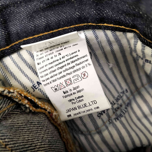 ジャパンブルージーンズ JAPAN BLUE JEANS 日本製 JB10004 ジップフライ セルビッチ デニム パンツ メンズ W25
