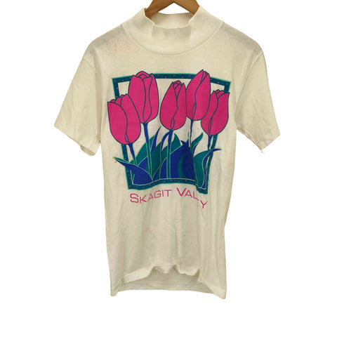 TUFF TEE USA製 アート グラフィック プリント S/S モックネック Tシャツ メンズ import:S