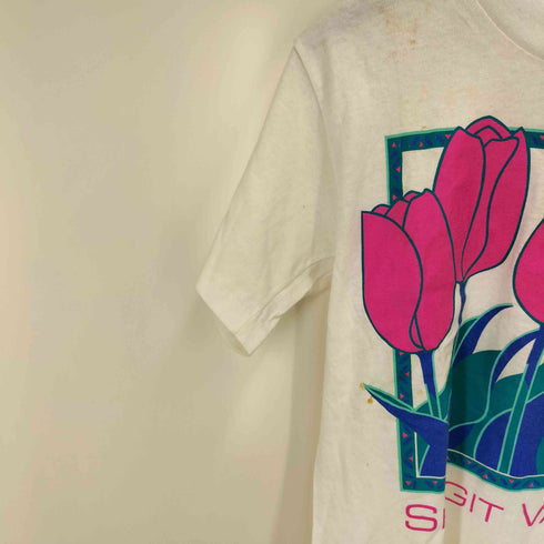 TUFF TEE USA製 アート グラフィック プリント S/S モックネック Tシャツ メンズ import:S