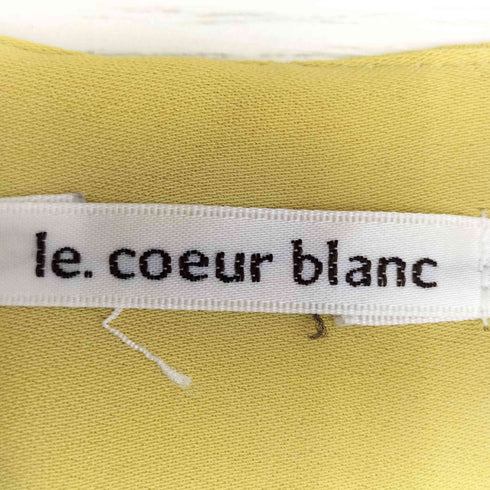 ルクールブラン le.coeur blanc ツータックスリーブブラウス レディース JPN:38