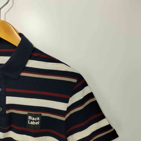 ブラックレーベルクレストブリッジ BLACK LABEL CRESTBRIDGE S/S スクエアロゴボーダーポロシャツ メンズ import:M
