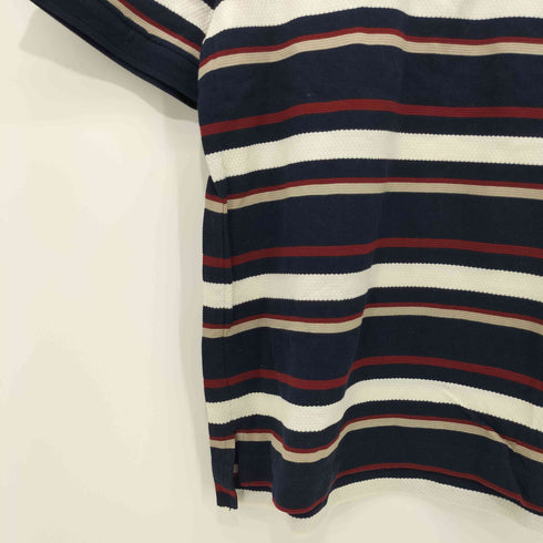 ブラックレーベルクレストブリッジ BLACK LABEL CRESTBRIDGE S/S スクエアロゴボーダーポロシャツ メンズ import:M
