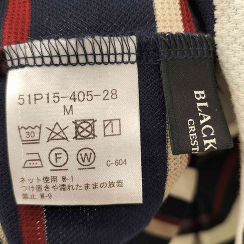 ブラックレーベルクレストブリッジ BLACK LABEL CRESTBRIDGE S/S スクエアロゴボーダーポロシャツ メンズ import:M