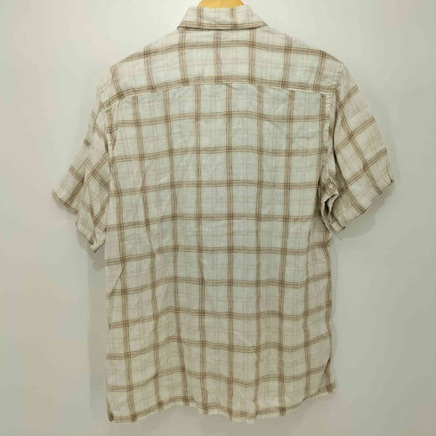 ギャップ Gap 00S OLD S/S リネンチェックシャツ メンズ import:M