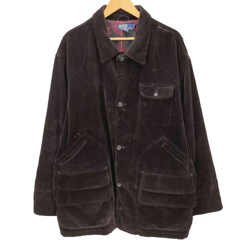 ポロバイラルフローレン Polo by RALPH LAUREN 裏地チェック 太畝 コーデュロイ ハンティング ジャケット メンズ import:XXL
