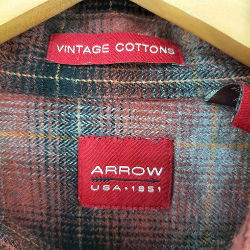 アロー ARROW BD オンブレチェックネルシャツ VINTAGE COTTNS メンズ import:XL