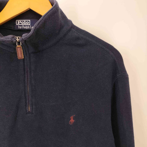ポロバイラルフローレン Polo by RALPH LAUREN ポニー 刺繍 ハーフジップ スウェット メンズ import:L