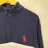 ポロバイラルフローレン Polo by RALPH LAUREN ポニー 刺繍 ライン ハーフジップ スウェット メンズ import:L