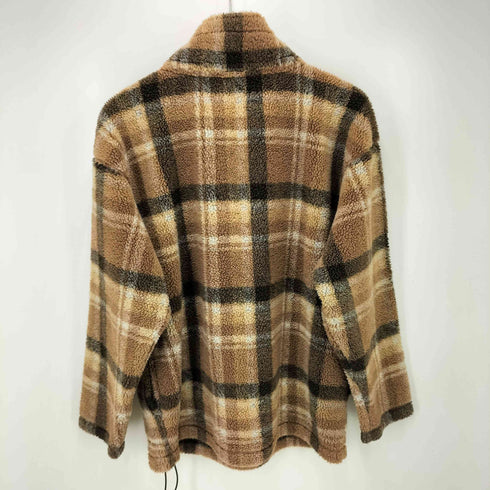 チャップスラルフローレン CHAPS RALPH LAUREN ハーフジップ チェック プルオーバー ボア フリース ジャケット メンズ import:M