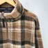 チャップスラルフローレン CHAPS RALPH LAUREN ハーフジップ チェック プルオーバー ボア フリース ジャケット メンズ import:M