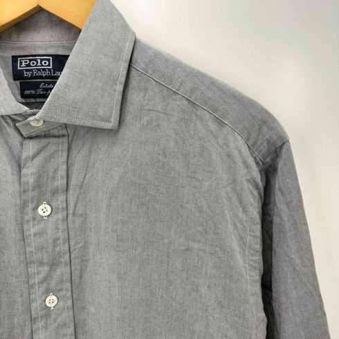 ポロバイラルフローレン Polo by RALPH LAUREN ESTATE TWO PLY COTTON ワイドカラー L/S シャツ メンズ 40 -82