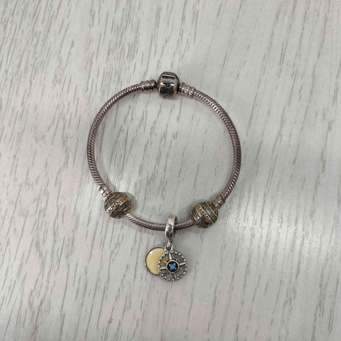 パンドラ PANDORA オーブチャームシルバブレスレット レディース