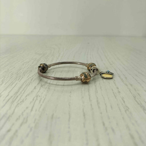 パンドラ PANDORA オーブチャームシルバブレスレット レディース