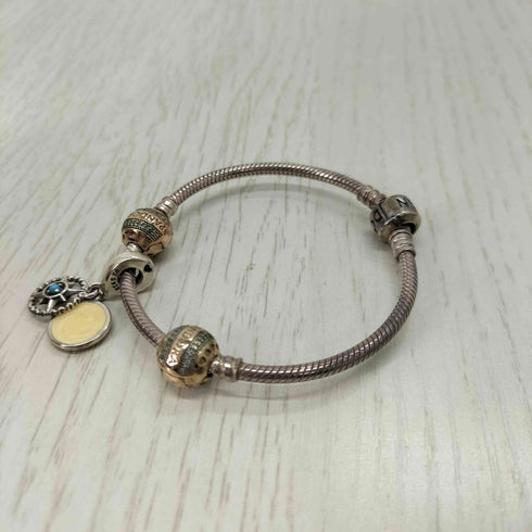パンドラ PANDORA オーブチャームシルバブレスレット レディース
