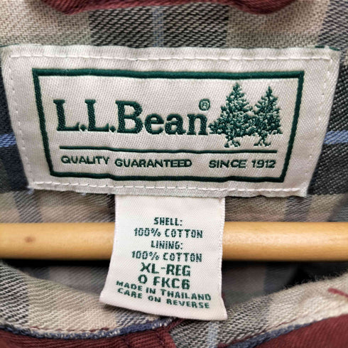 エルエルビーン L.L.Bean 裏地チェック フラップポケット ワーク ハリケーン シャツ メンズ import:XL