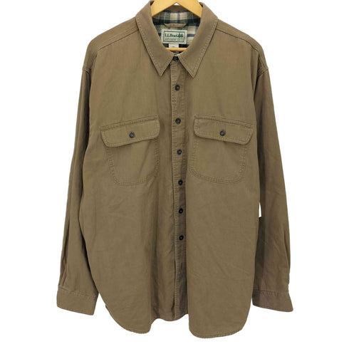 エルエルビーン L.L.Bean 裏地チェック フラップポケット ワーク ハリケーン シャツ メンズ import:XL